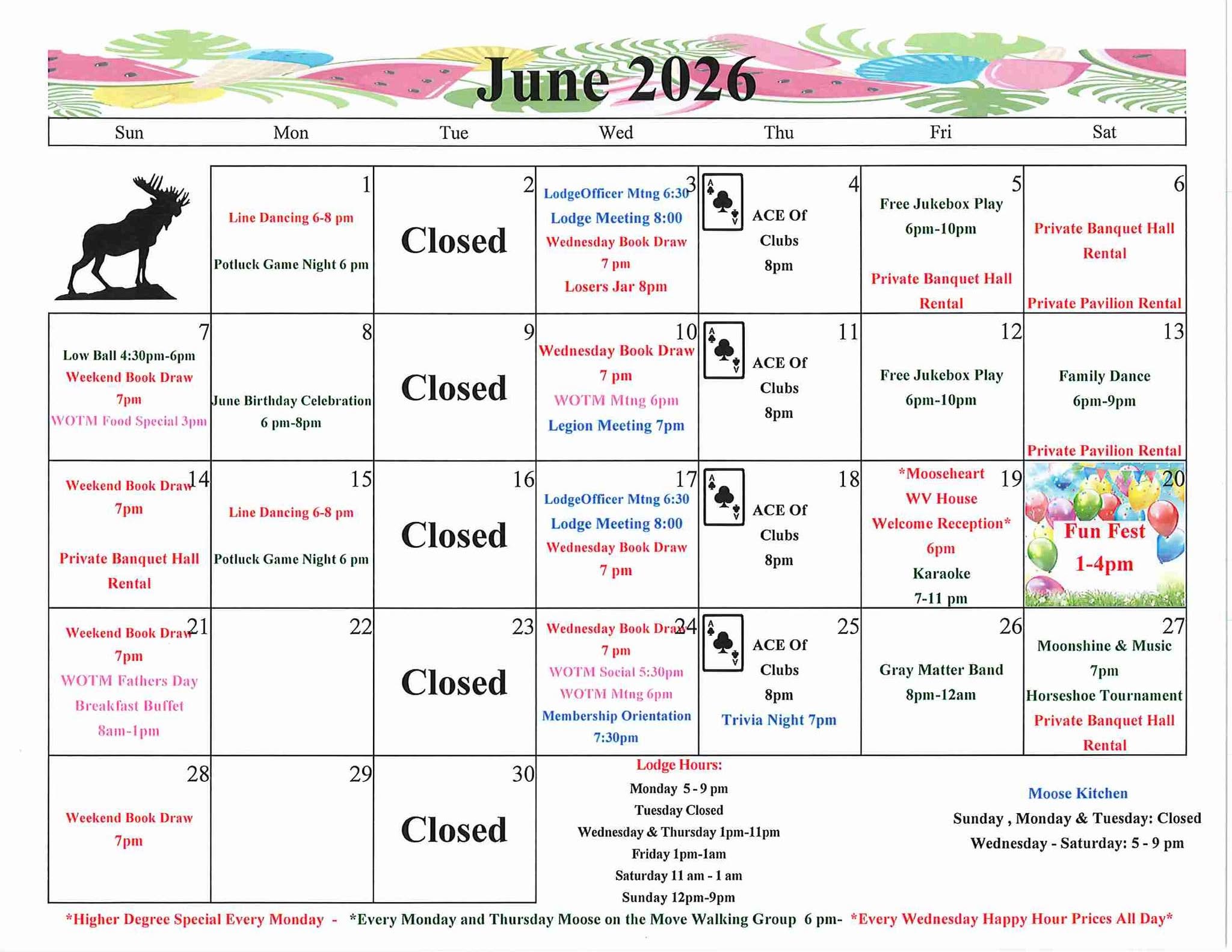 June Calendar